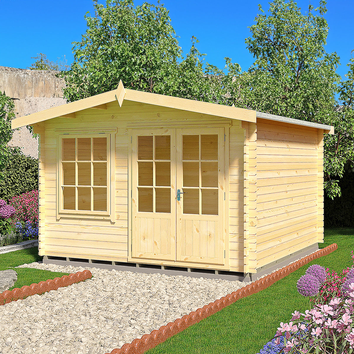 Shire Hale 28mm log cabin 12x12 – exterior view