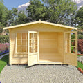 Shire Hale 28mm log cabin 12x10 – exterior view