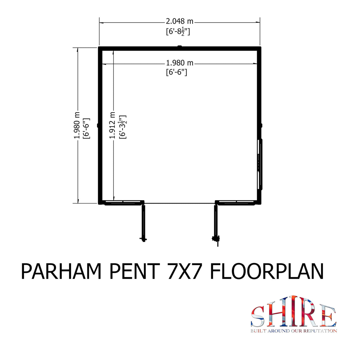 Shire Parham Pent summerhouse 7x7 – alternative view