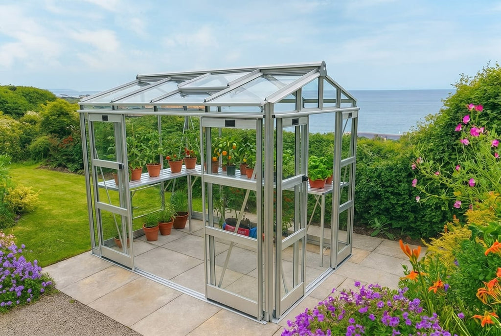 Elite Sanctuary 6 Greenhouse – silver finish