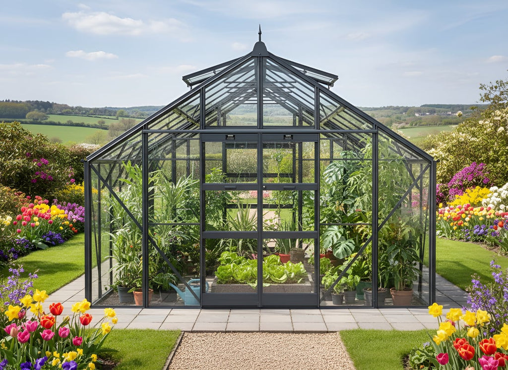 Elite Titan 1200 Greenhouse – black powder-coated finish