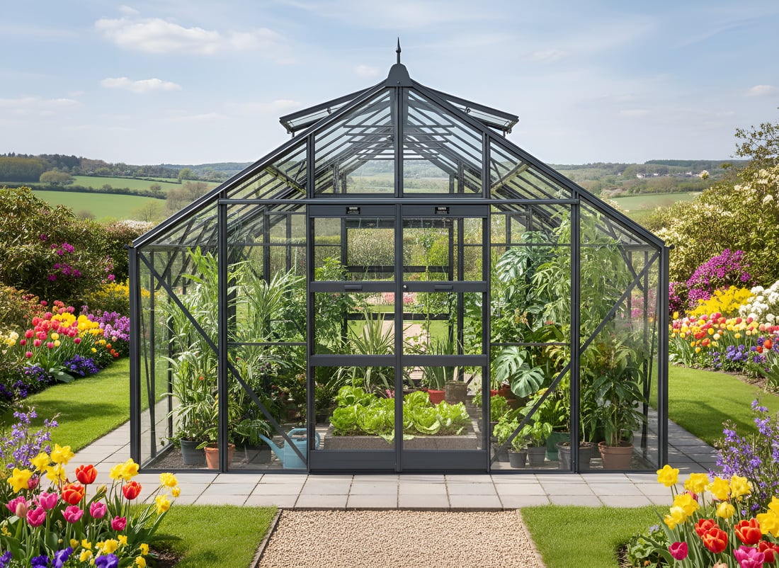 Elite Titan 1200 Greenhouse – black powder-coated finish