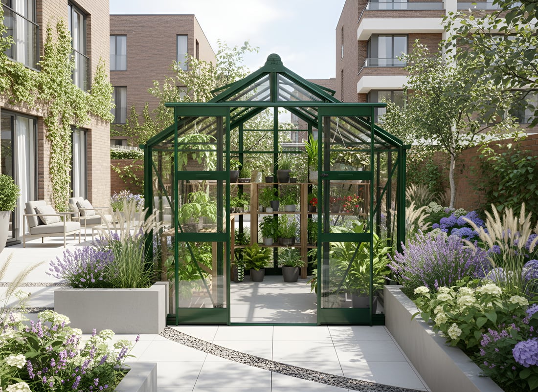 Elite Titan 700 Greenhouse – green powder-coated finish