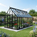 Elite Zenith 800 Greenhouse – 15x8 black powder-coated finish