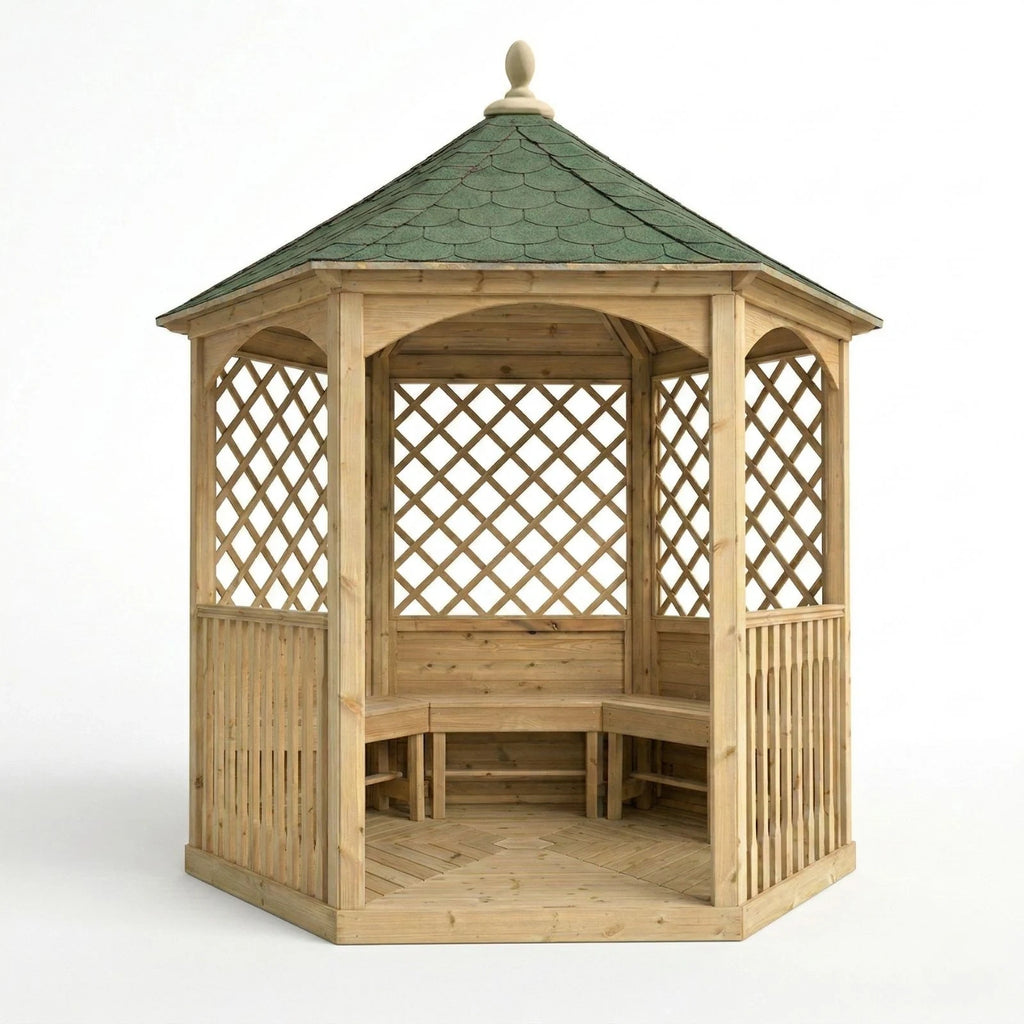Carleton Lite Gazebo garden setting