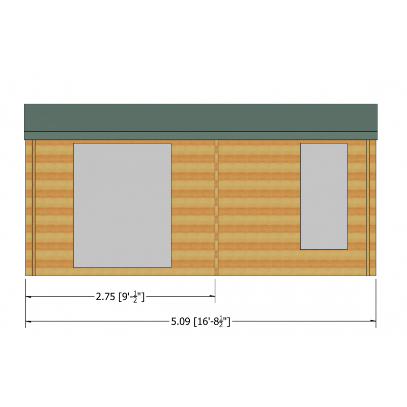 Shire Firestone log cabin – render view 1