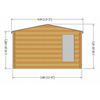 Shire Firestone log cabin – render view 2