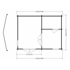 Shire Firestone log cabin – floor plan