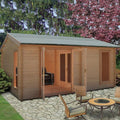 Shire Firestone log cabin – shown with optional felt tiles