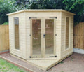 LOJ corner summer house with glazed double doors