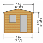 Shire Herewood log cabin – render view 1