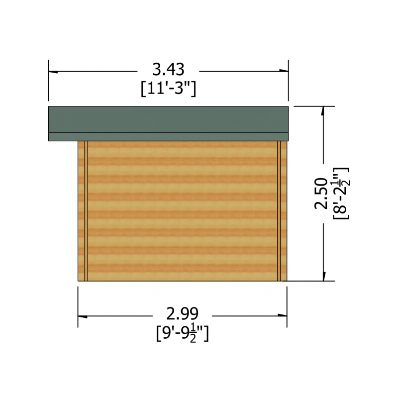 Shire Herewood log cabin – render view 2