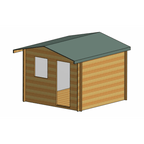 Shire Herewood log cabin – render view 3