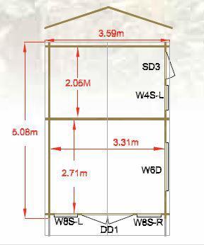 Shire Keilder log cabin – floor plan