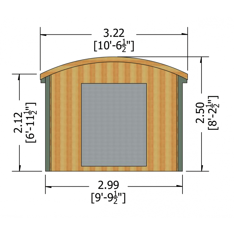 Shire Kilburn log cabin – render