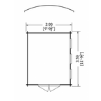 Shire Kilburn log cabin – floor plan