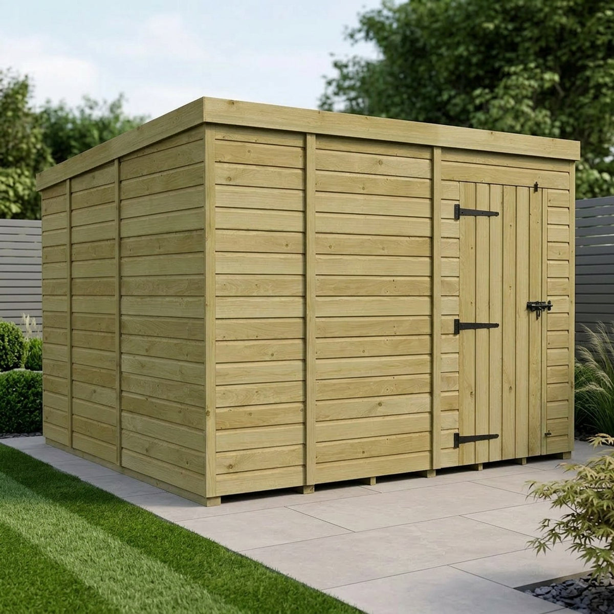 DIY Sheds – Pent Shed – Single Door – view 237