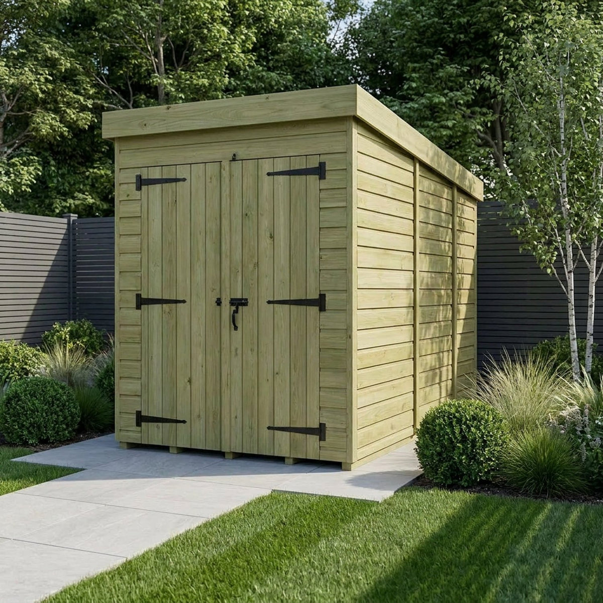 DIY Sheds – Pent Shed – Double Door – view 167