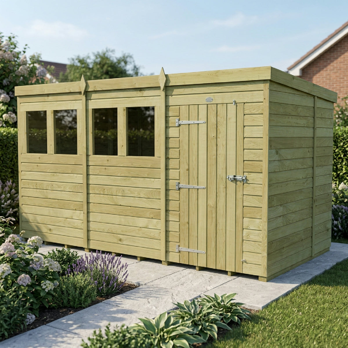 DIY Sheds – Pent Shed – Single Door – view 38