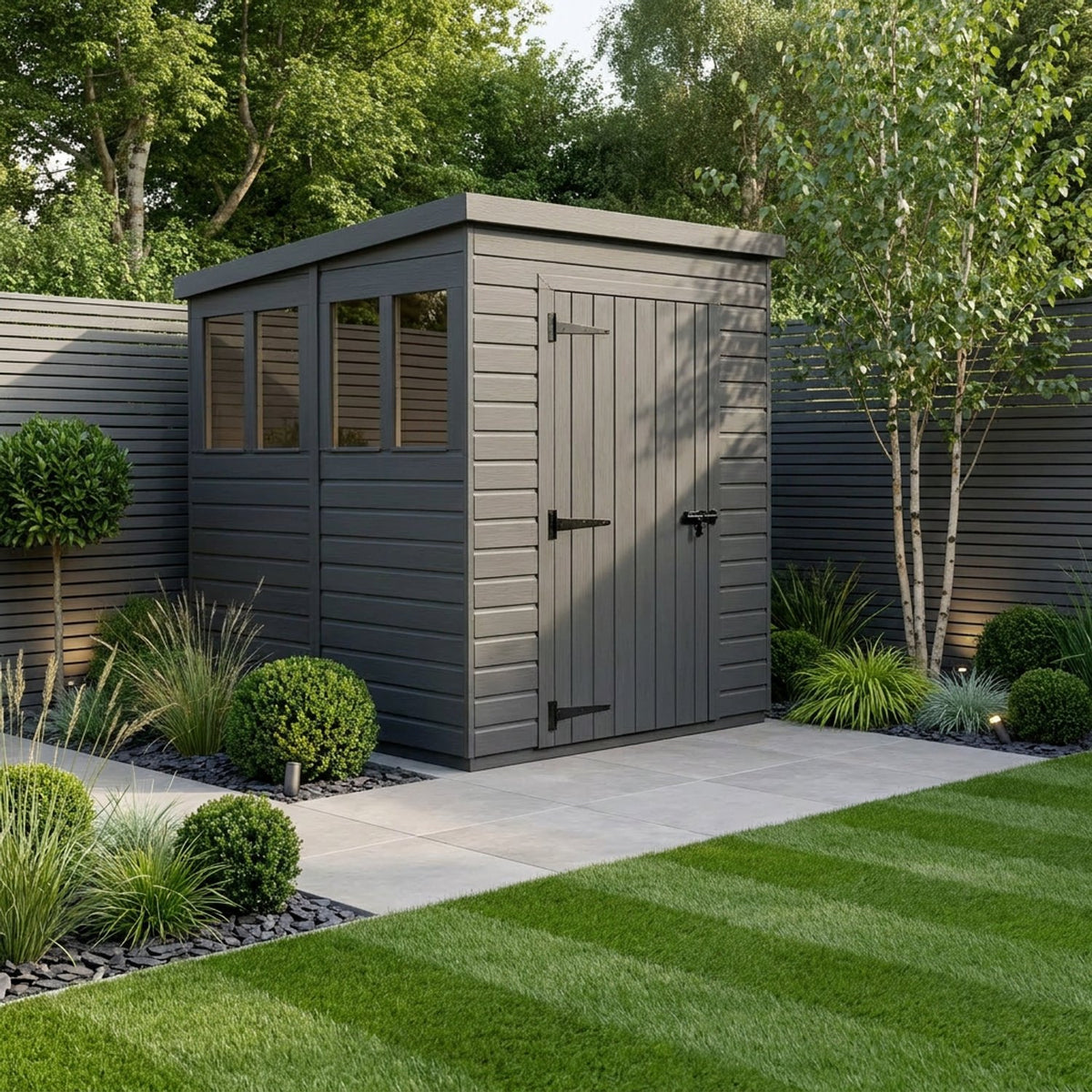 DIY Sheds – Composite Pent Shed – view 180