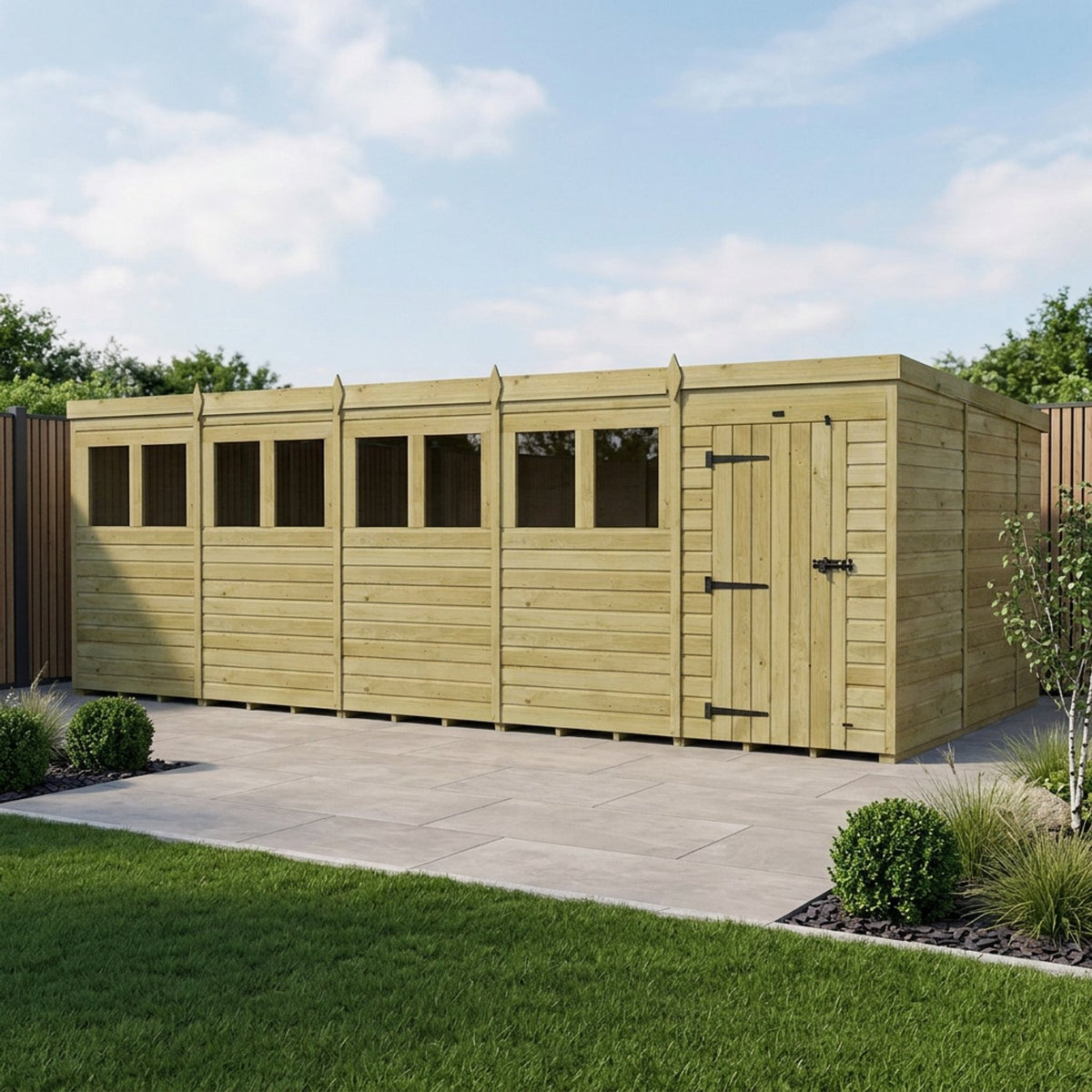 DIY Sheds – Pent Shed – Single Door – view 142