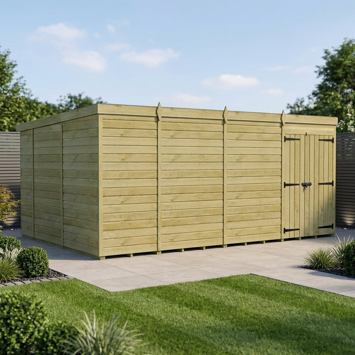 DIY Sheds – Pent Shed – Double Door – view 71