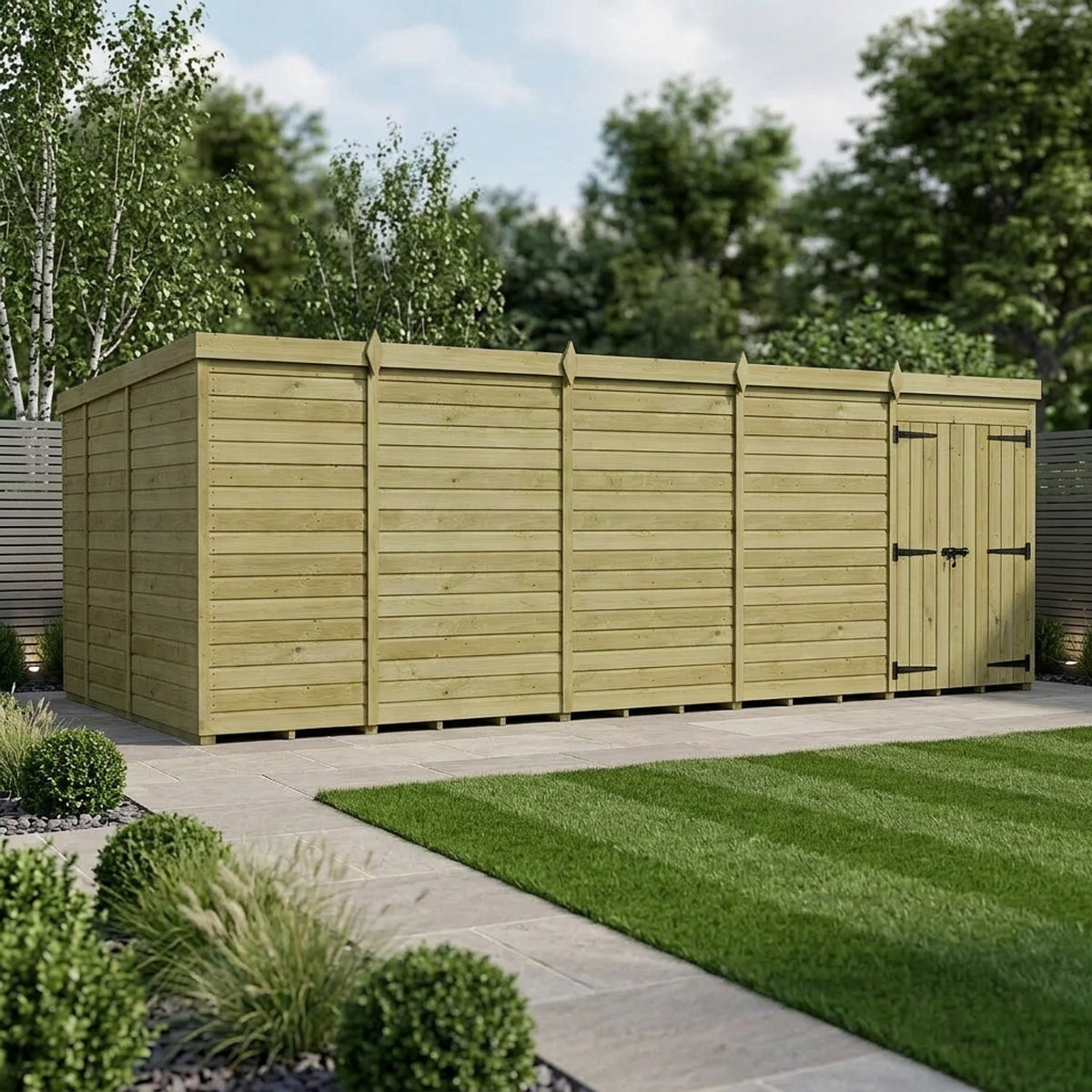 DIY Sheds – Pent Shed – Double Door – view 139