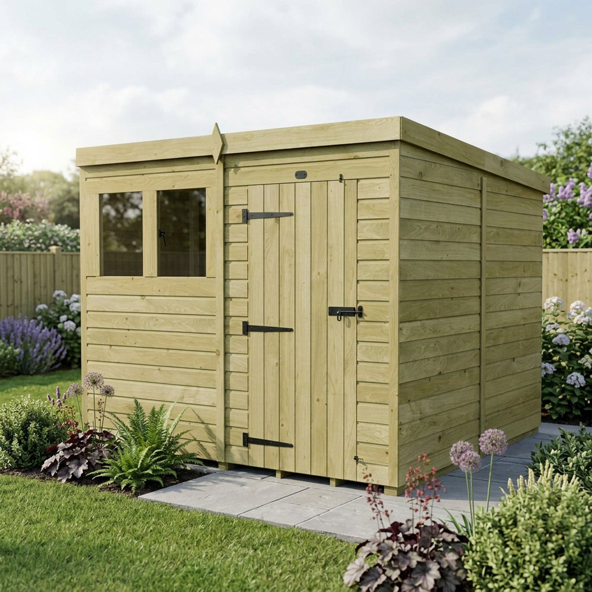DIY Sheds – Pent Shed – Single Door – view 222