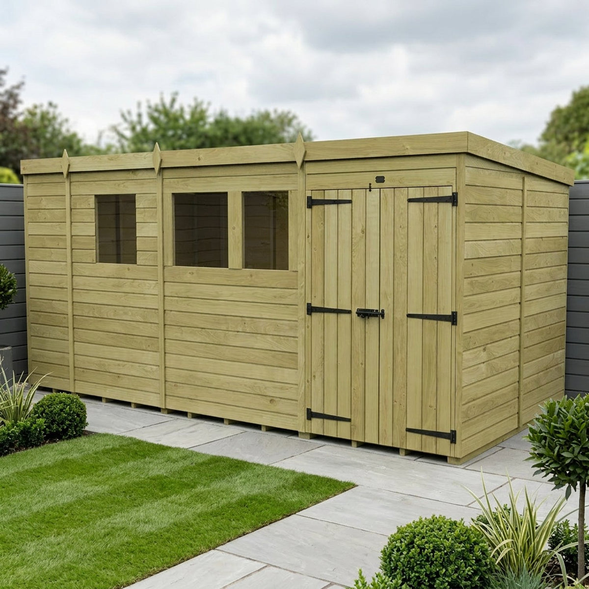 DIY Sheds – Pent Shed – Double Door – view 108