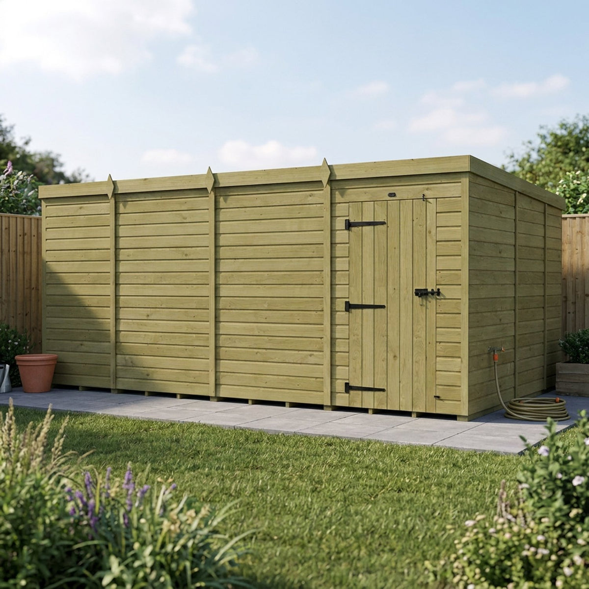 DIY Sheds – Pent Shed – Single Door – view 83
