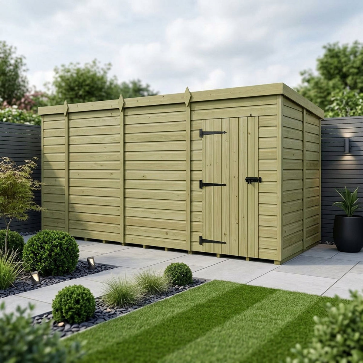DIY Sheds – Pent Shed – Single Door – view 49