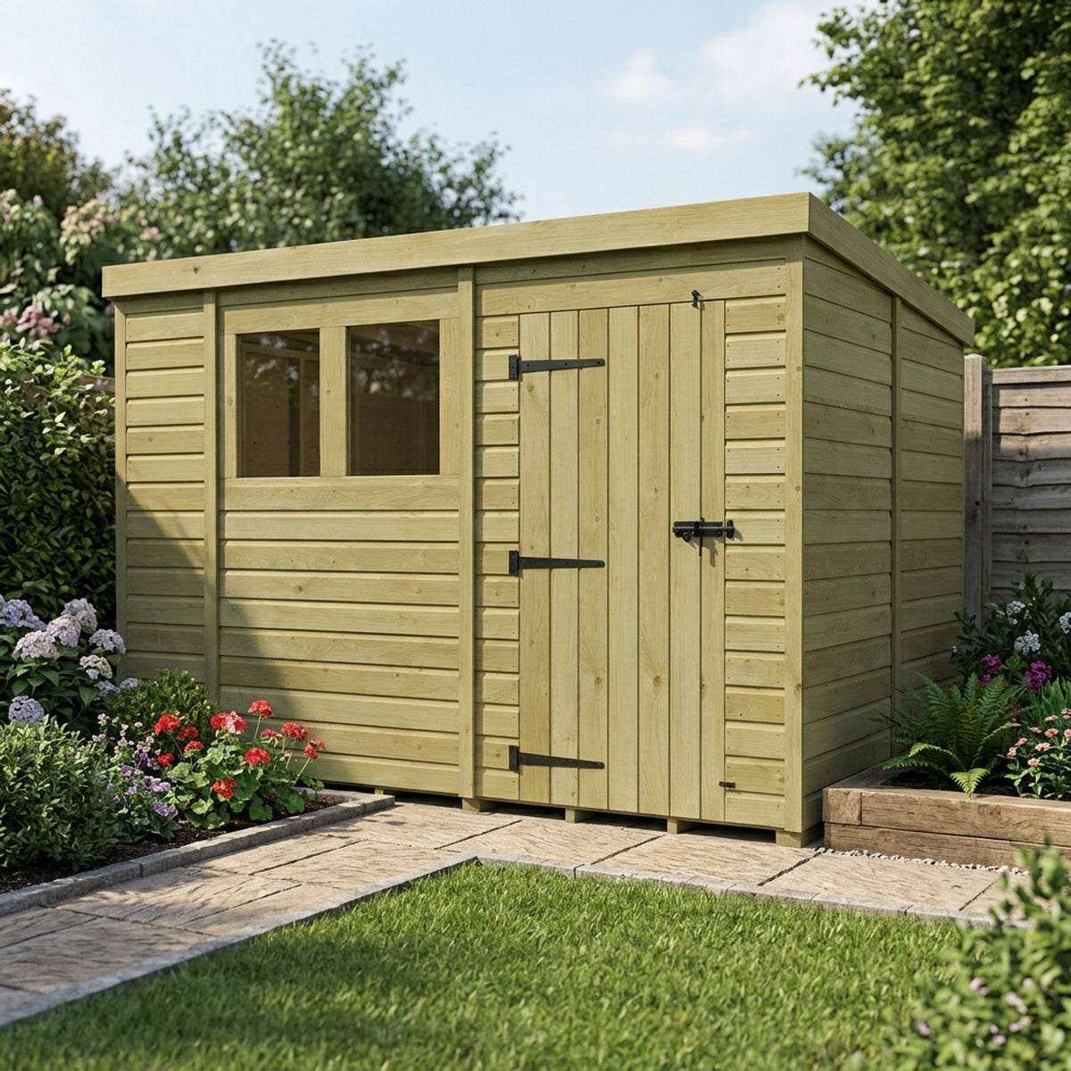DIY Sheds – Pent Shed – Single Door – view 28