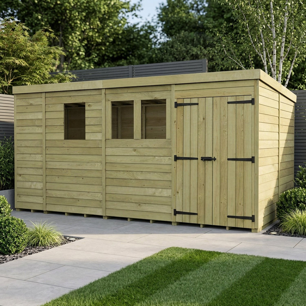 DIY Sheds – Pent Shed – Double Door – view 54