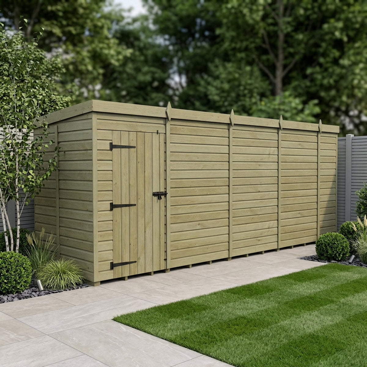 DIY Sheds – Pent Shed – Single Door – view 117
