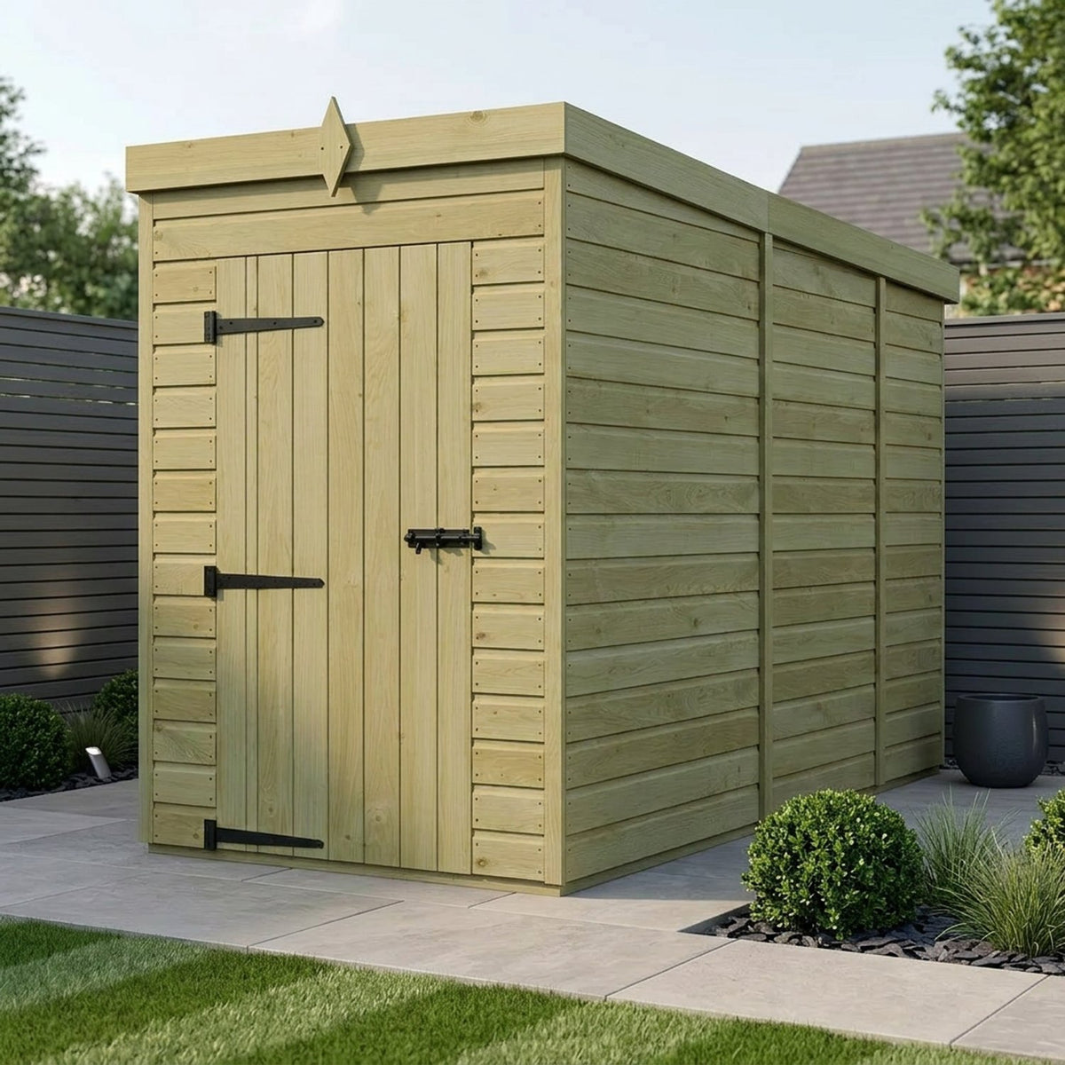DIY Sheds – Pent Shed – Single Door – view 167