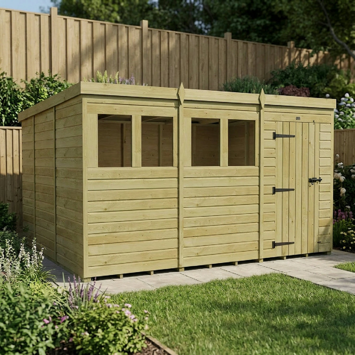 DIY Sheds – Pent Shed – Single Door – view 30