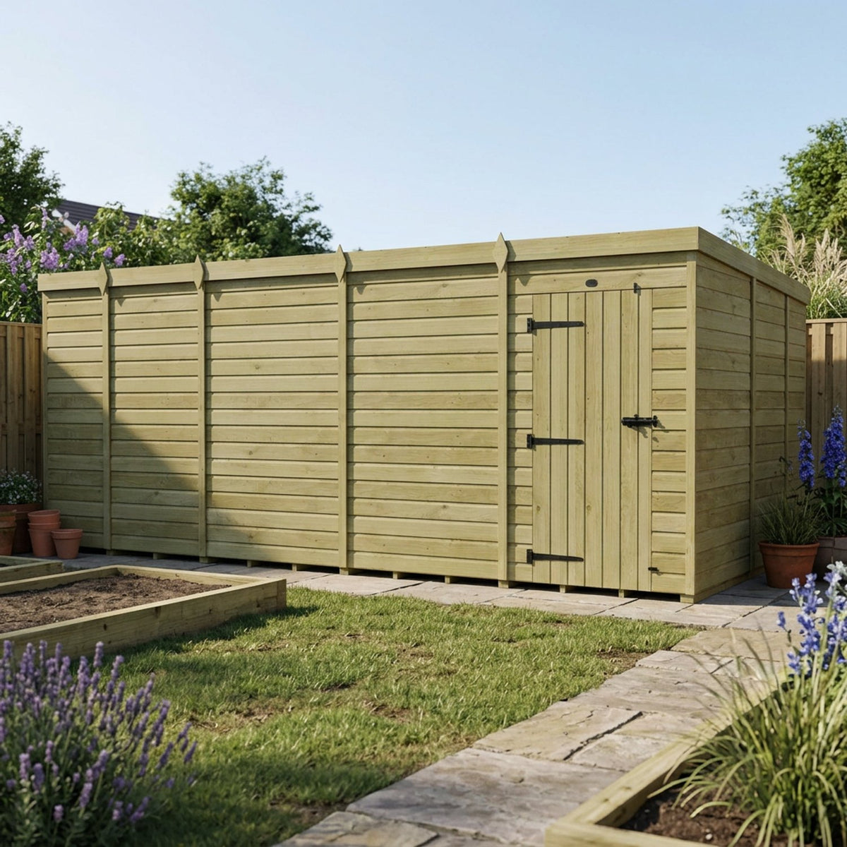 DIY Sheds – Pent Shed – Single Door – view 111