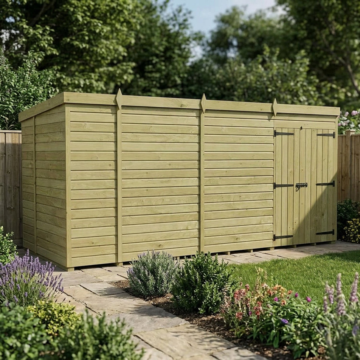 DIY Sheds – Pent Shed – Double Door – view 75