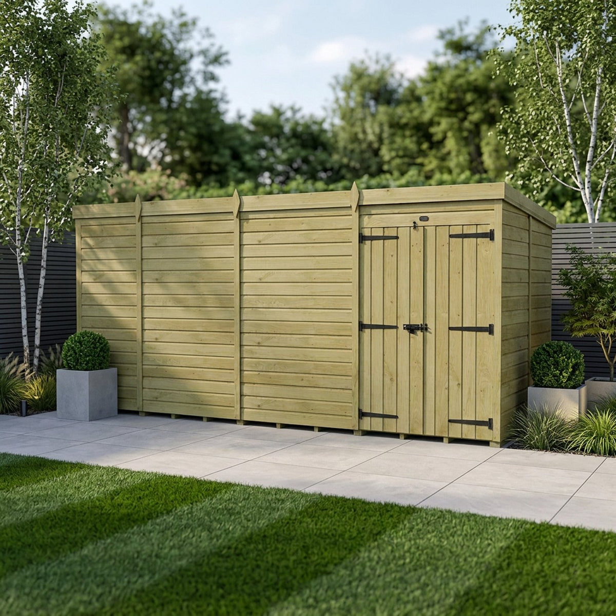 DIY Sheds – Pent Shed – Double Door – view 99