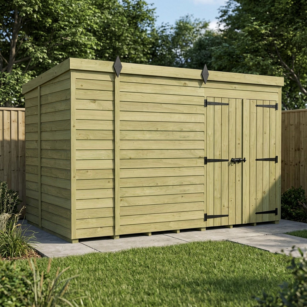 DIY Sheds – Pent Shed – Double Door – view 103