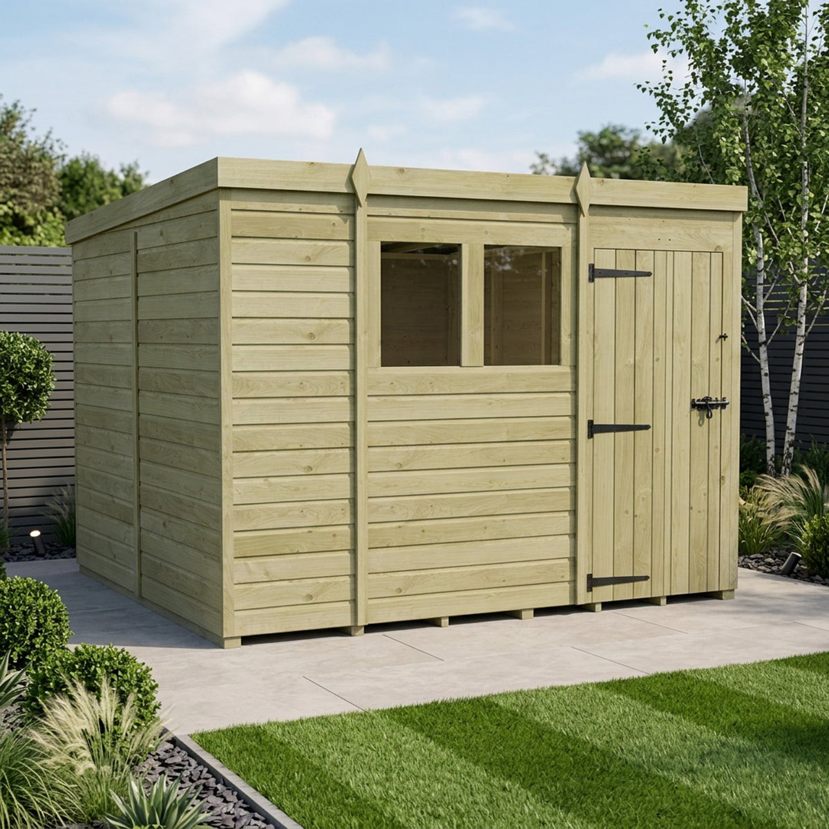 DIY Sheds – Pent Shed – Single Door – view 226