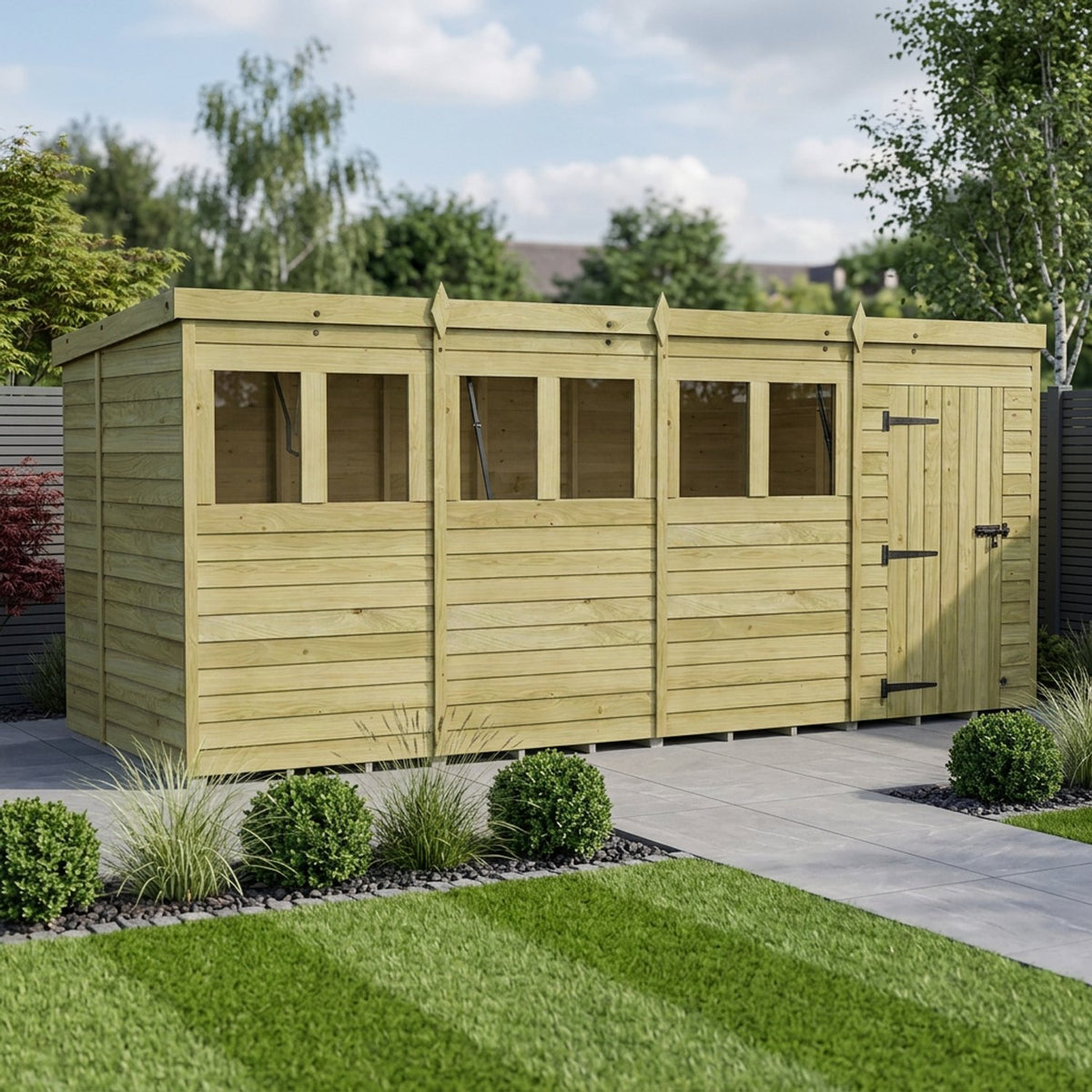 DIY Sheds – Pent Shed – Single Door – view 92