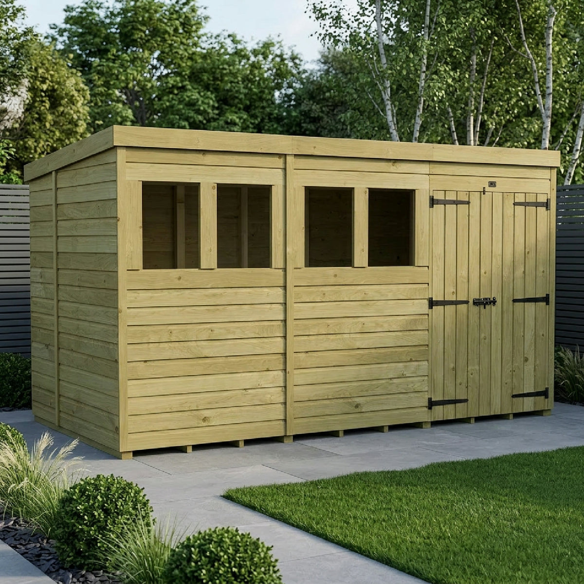DIY Sheds – Pent Shed – Double Door – view 34