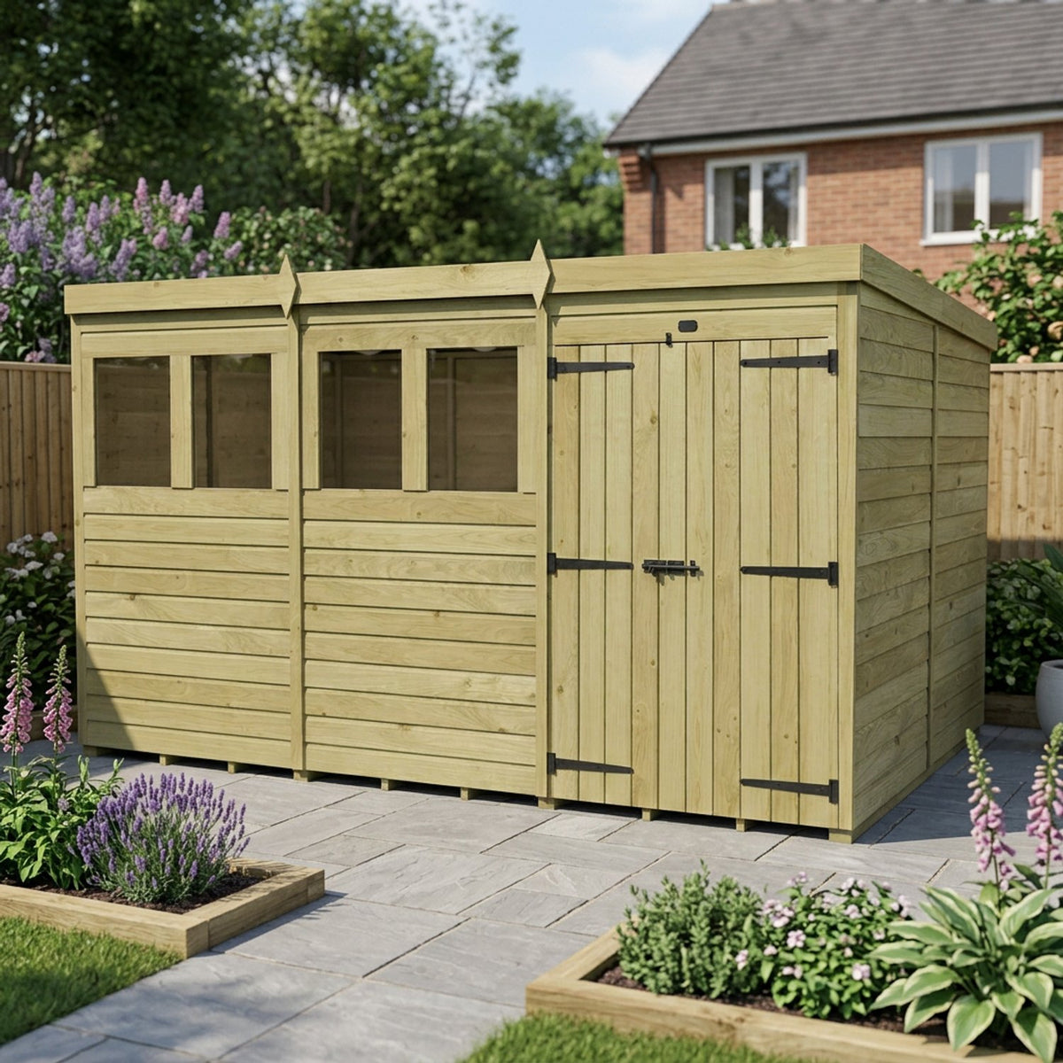 DIY Sheds – Pent Shed – Double Door