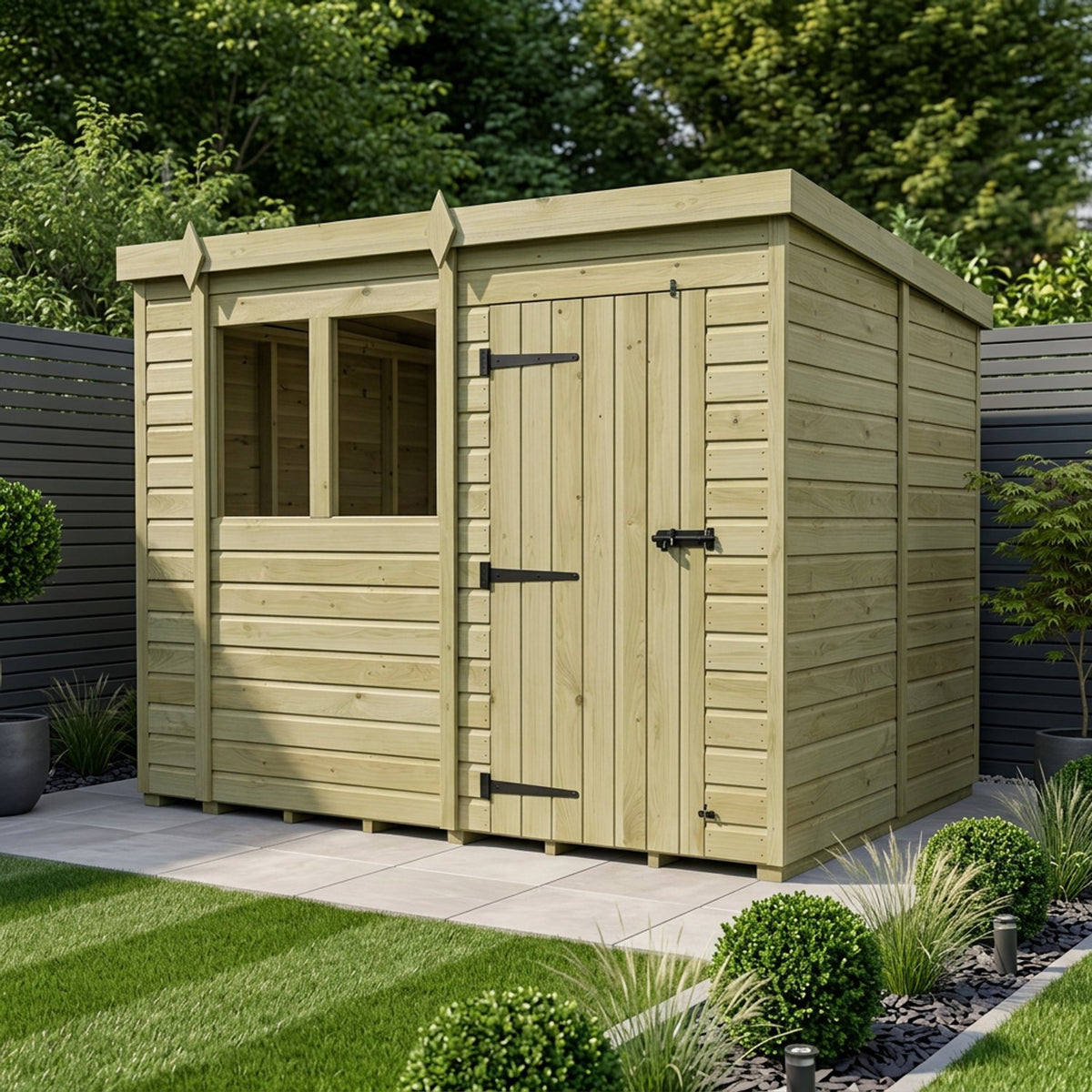DIY Sheds – Pent Shed – Single Door – view 14