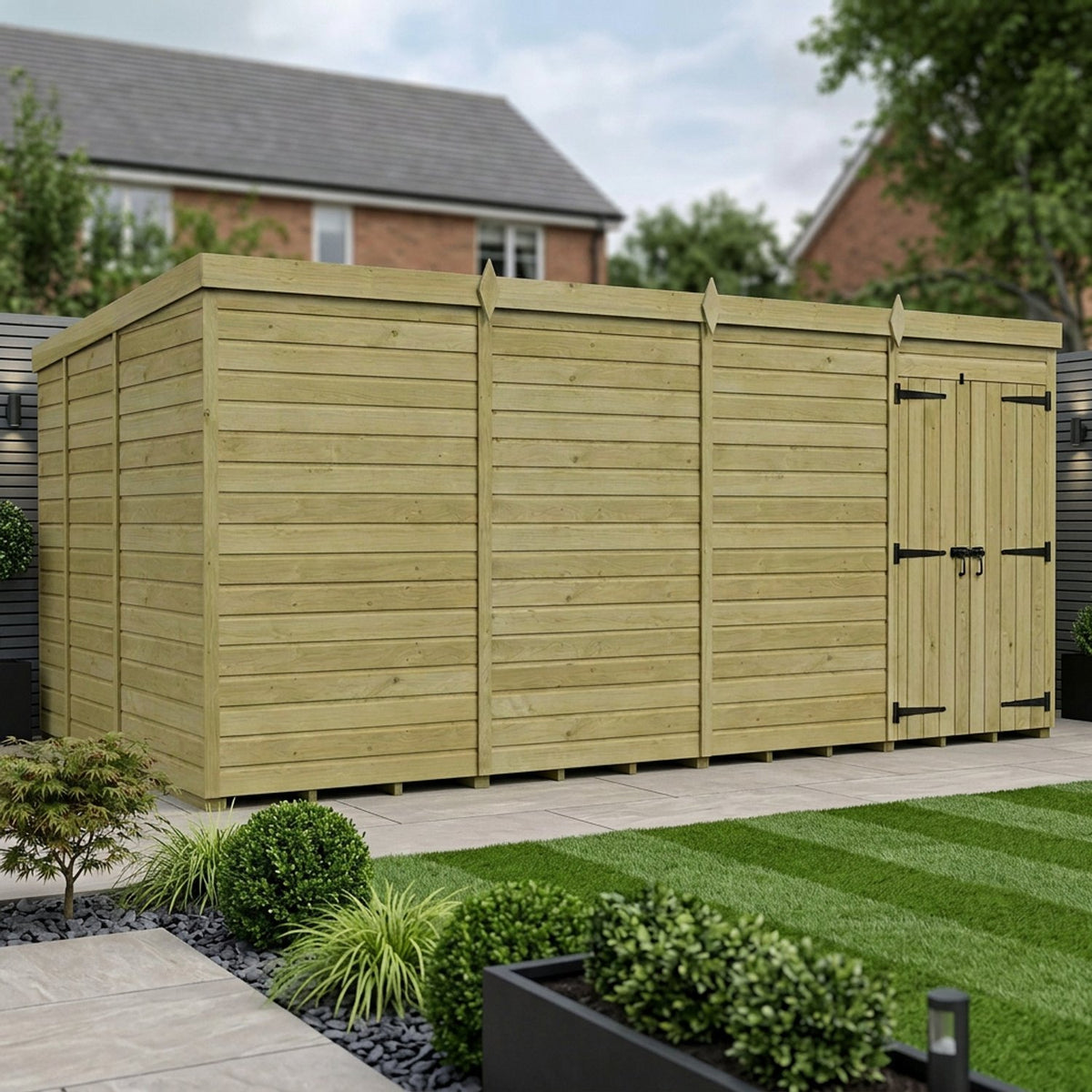 DIY Sheds – Pent Shed – Double Door – view 97