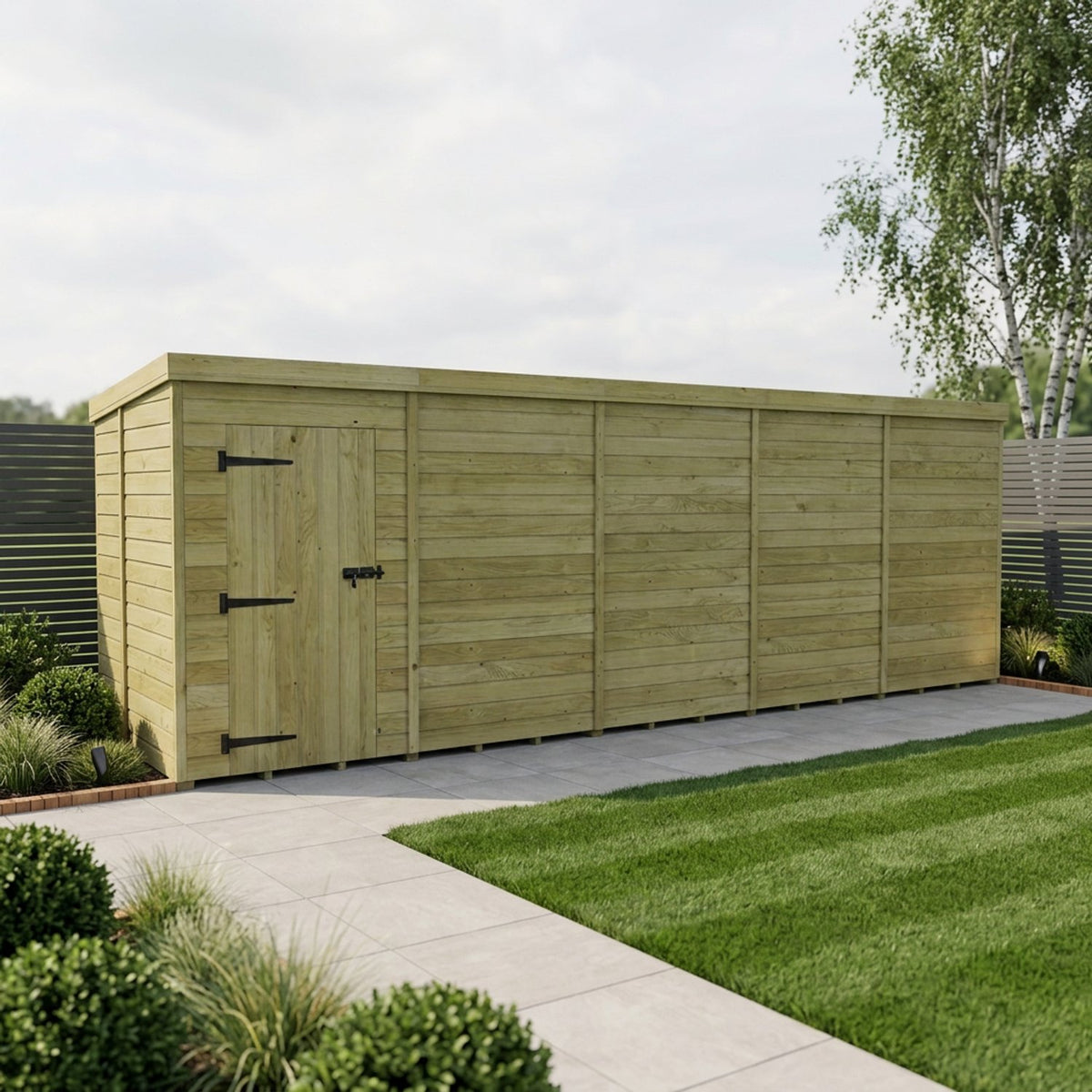 DIY Sheds – Pent Shed – Single Door – view 145