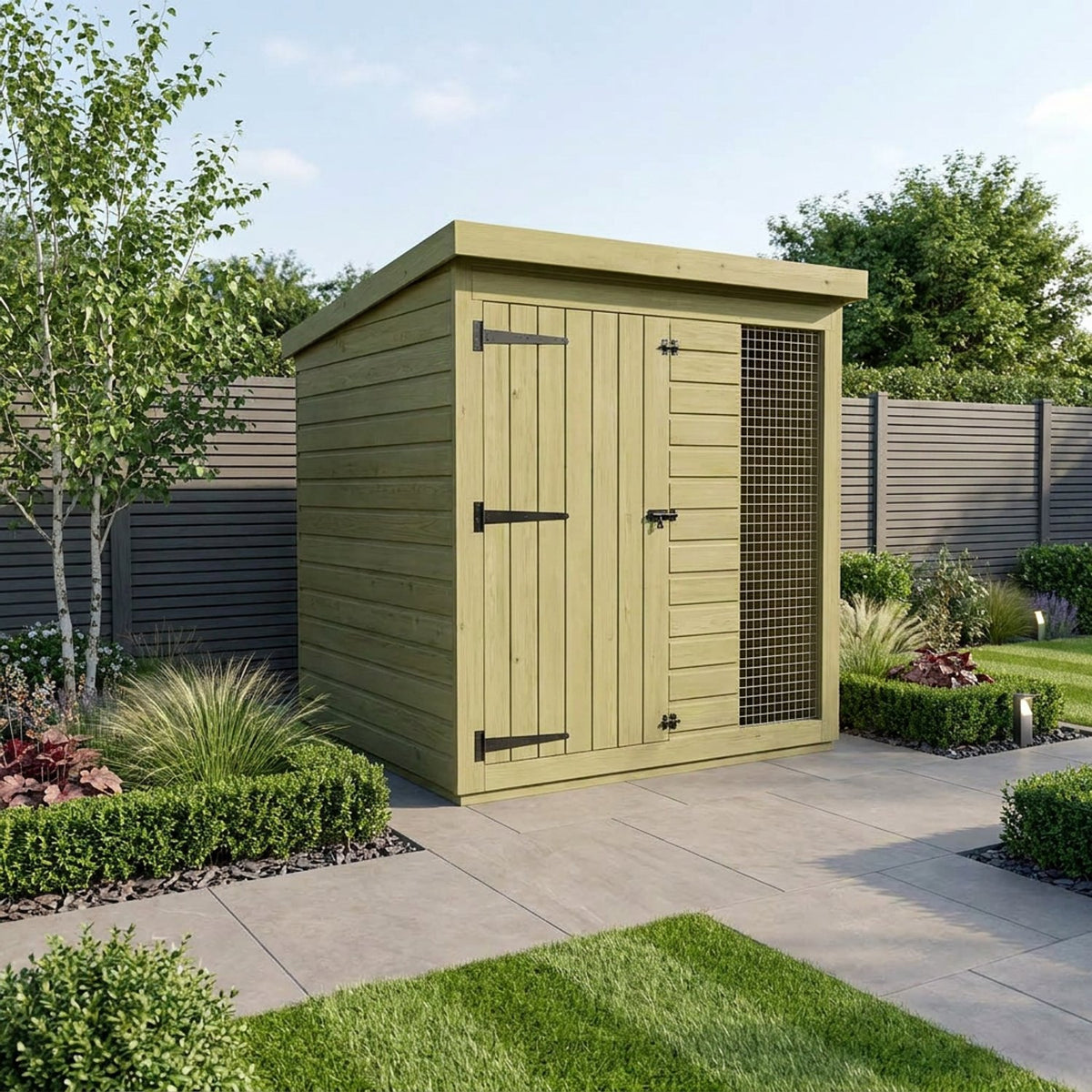 Sheds DIY 4ft x 4ft standard dog kennel and run