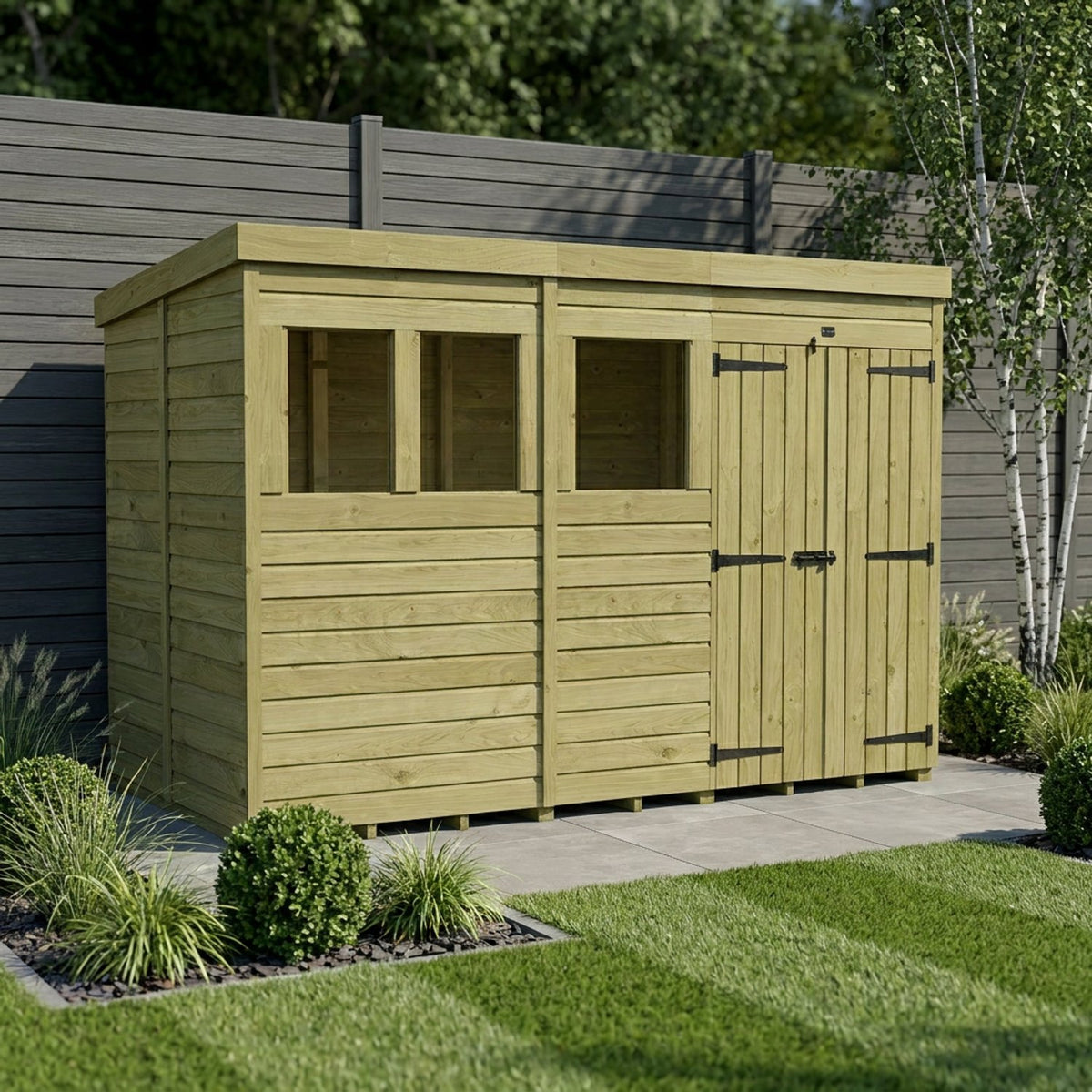 DIY Sheds – Pent Shed – Double Door – view 36