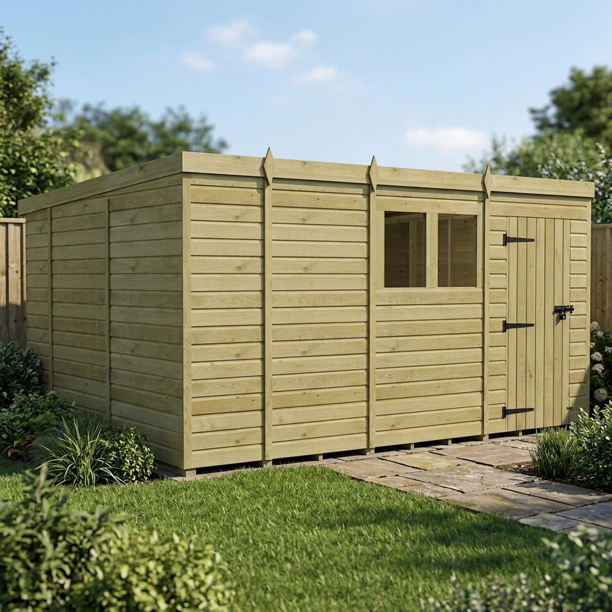 DIY Sheds – Pent Shed – Single Door – view 44